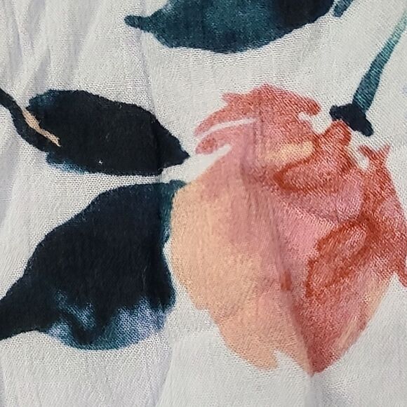 J.Jill Petite XSP Cornflower Blue Floral Ruffle Hem Crepe Fit & Flare Midi Dress - Picture 5 of 12